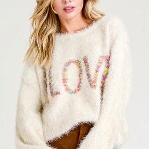 Boho Beauty #LOVE Pullover BNWT